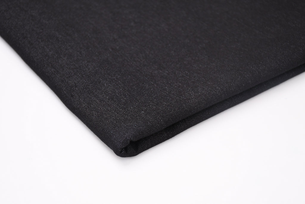 9oz Soft Washed Stretch Denim – Midnight Black