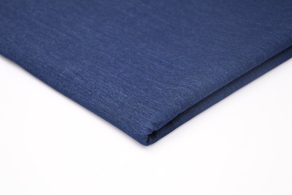 Denim stretch délavé doux 9 oz – Indigo foncé