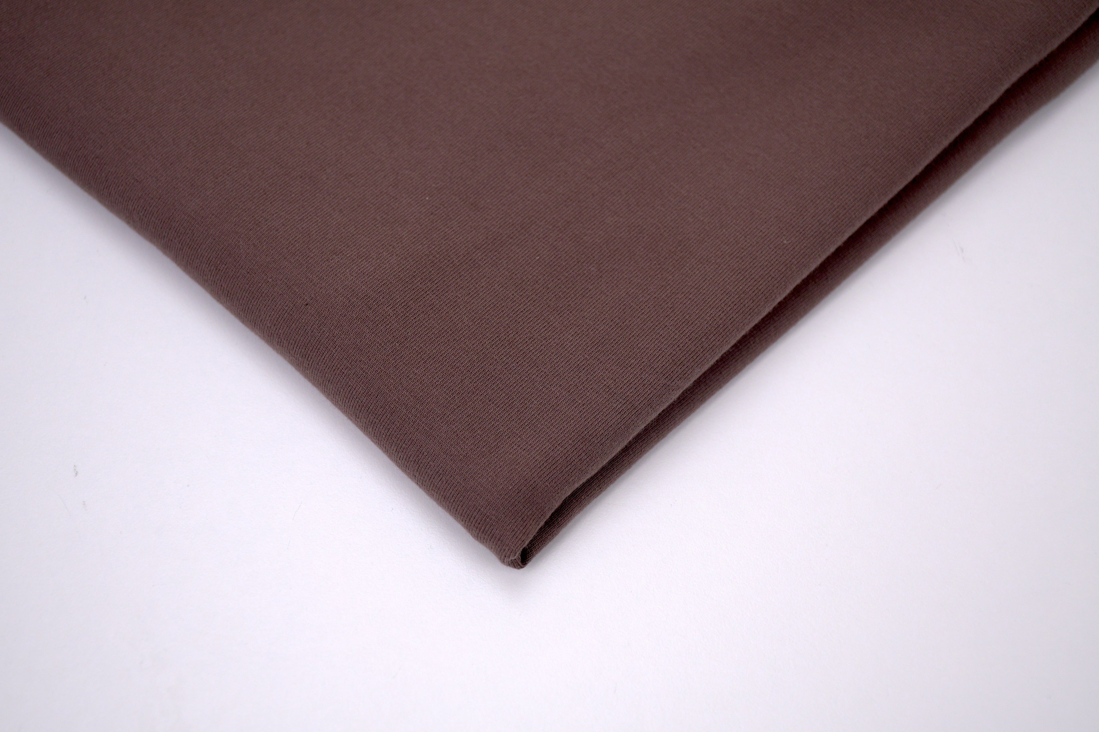 Single Jersey Knit Cotton Spandex Fabric - Espresso