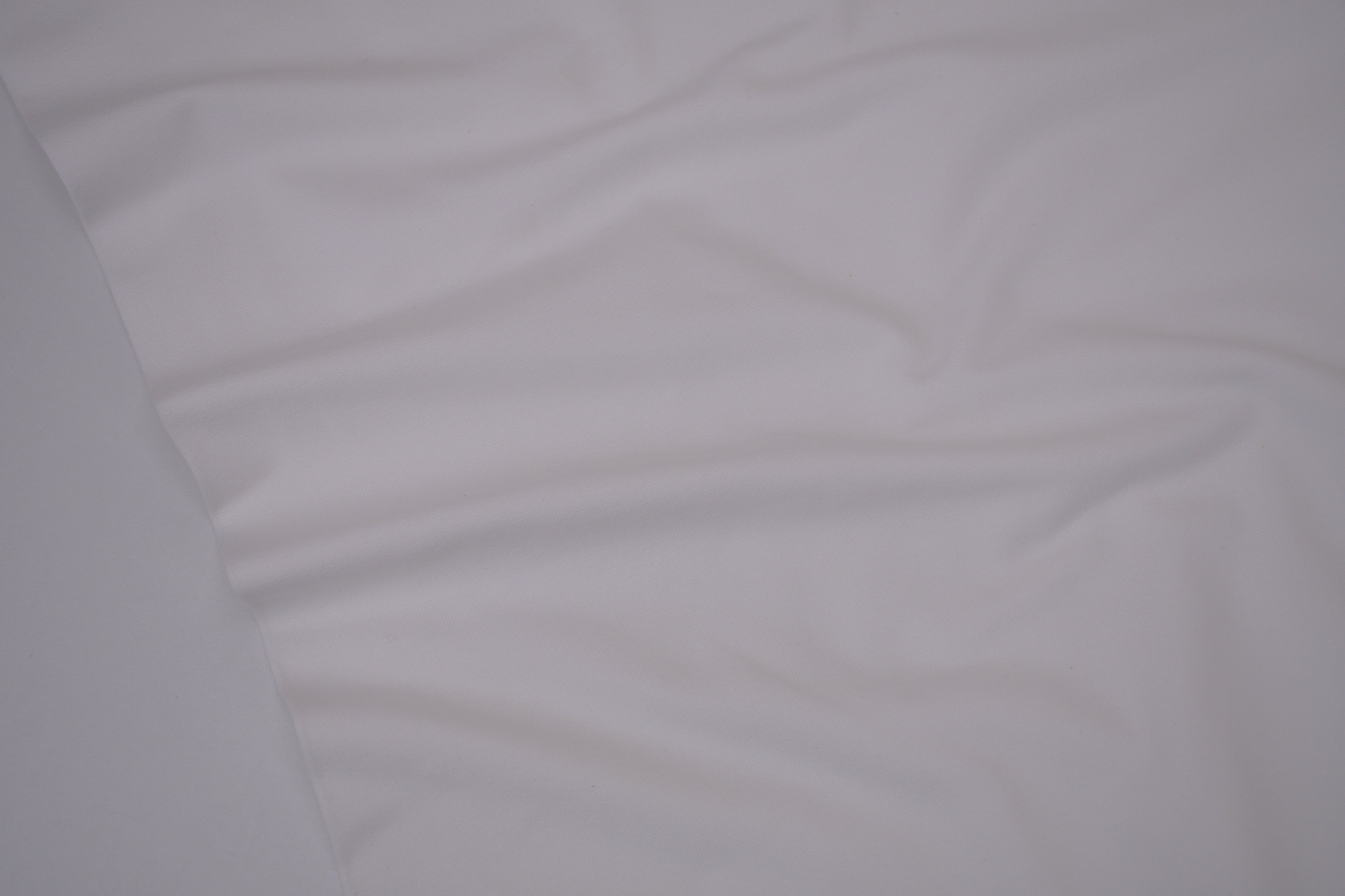 Single Jersey Knit Cotton Spandex Fabric - Off White