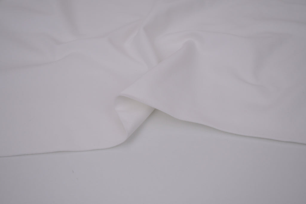 Single Jersey Knit Cotton Spandex Fabric - Off White