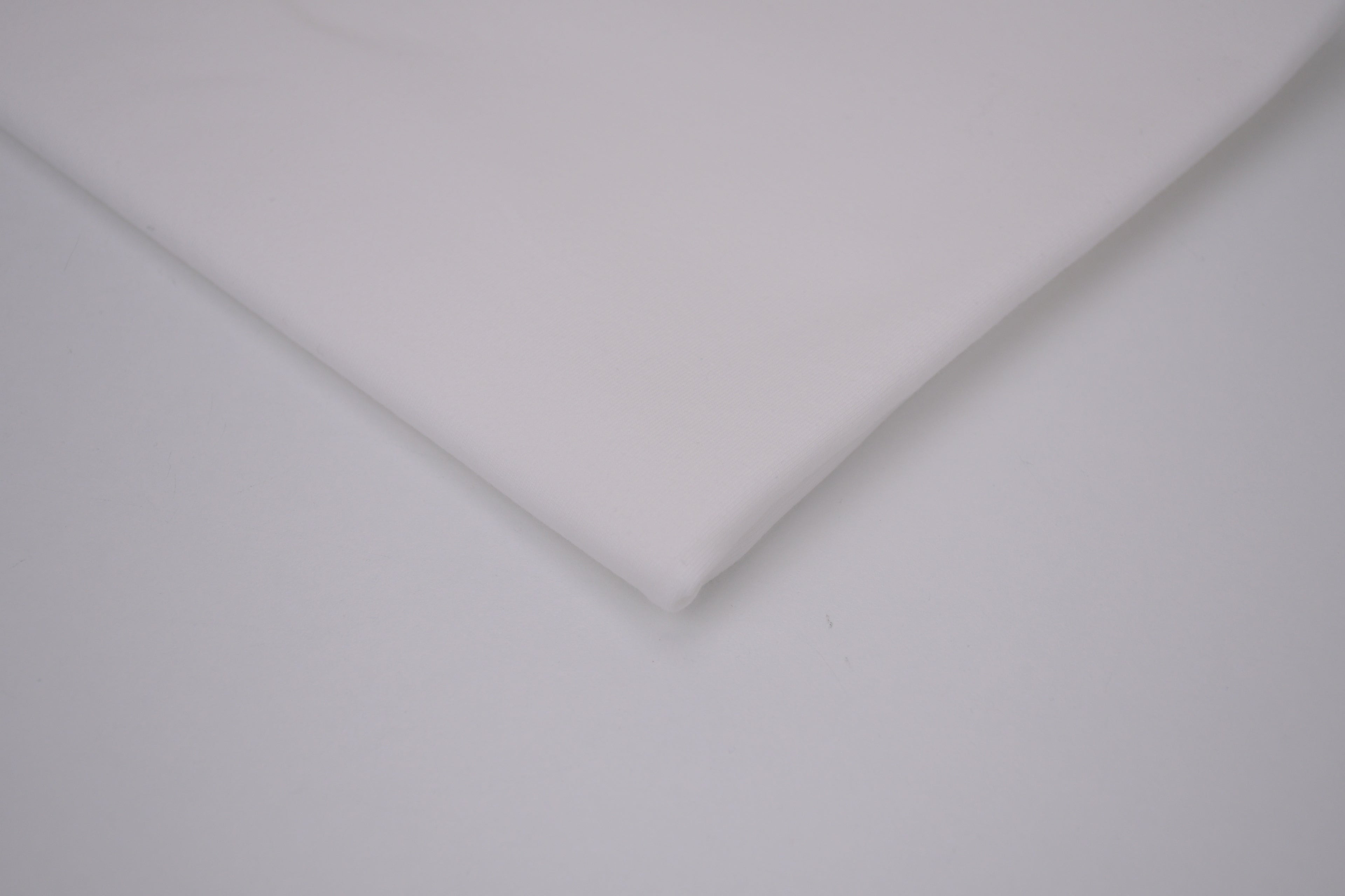 Single Jersey Knit Cotton Spandex Fabric - Off White
