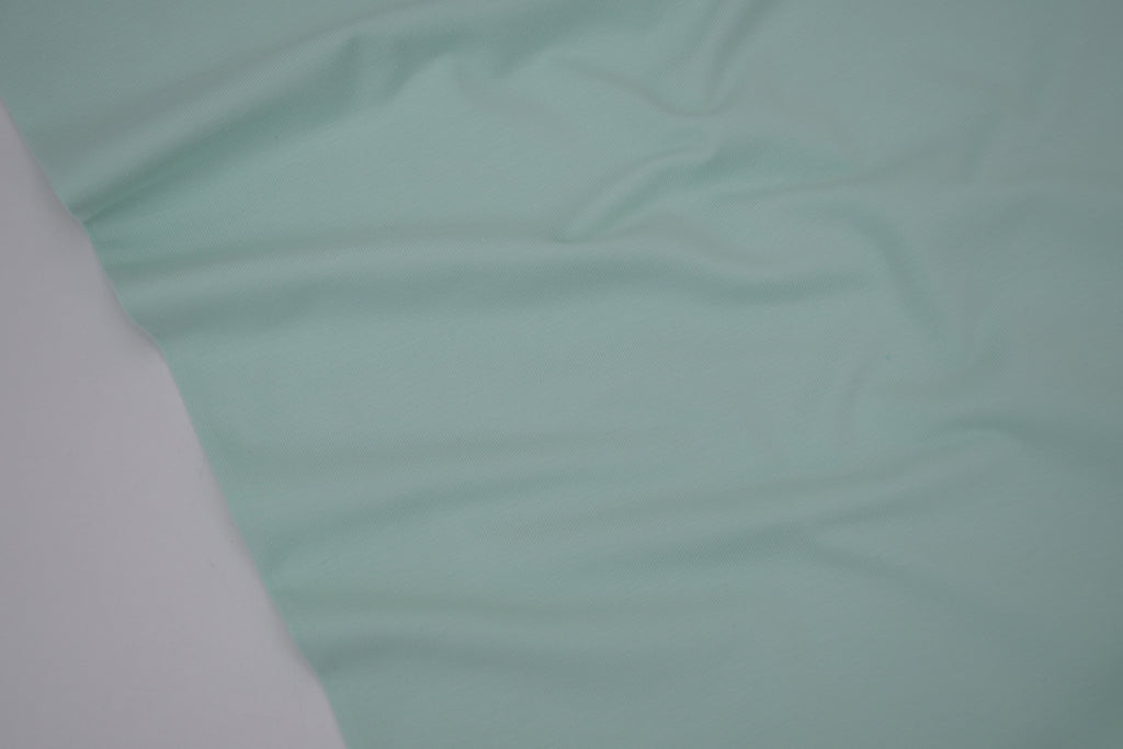 Single Jersey Knit Cotton Spandex Fabric - Aqua