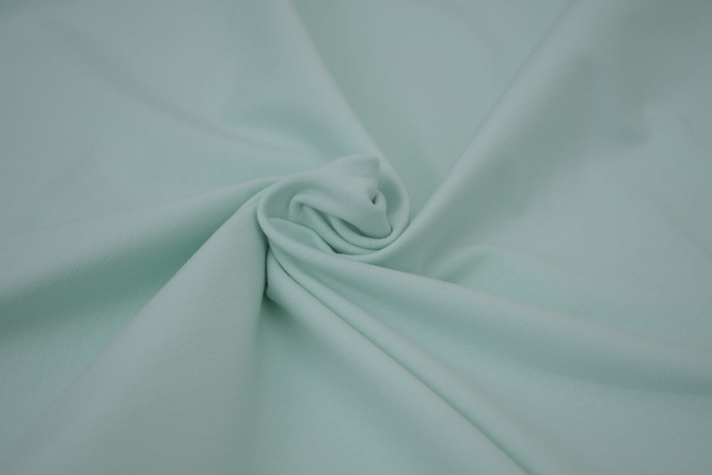 Single Jersey Knit Cotton Spandex Fabric - Aqua