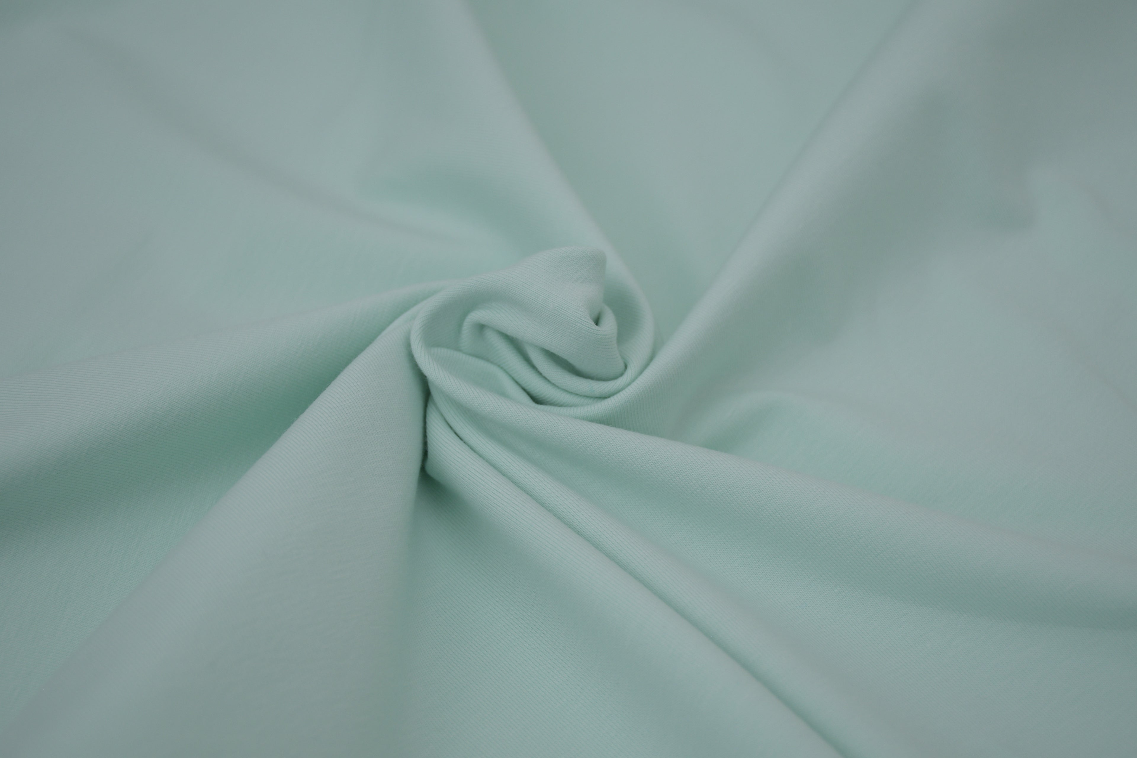Single Jersey Knit Cotton Spandex Fabric - Aqua