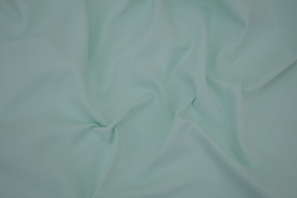 Single Jersey Knit Cotton Spandex Fabric - Aqua