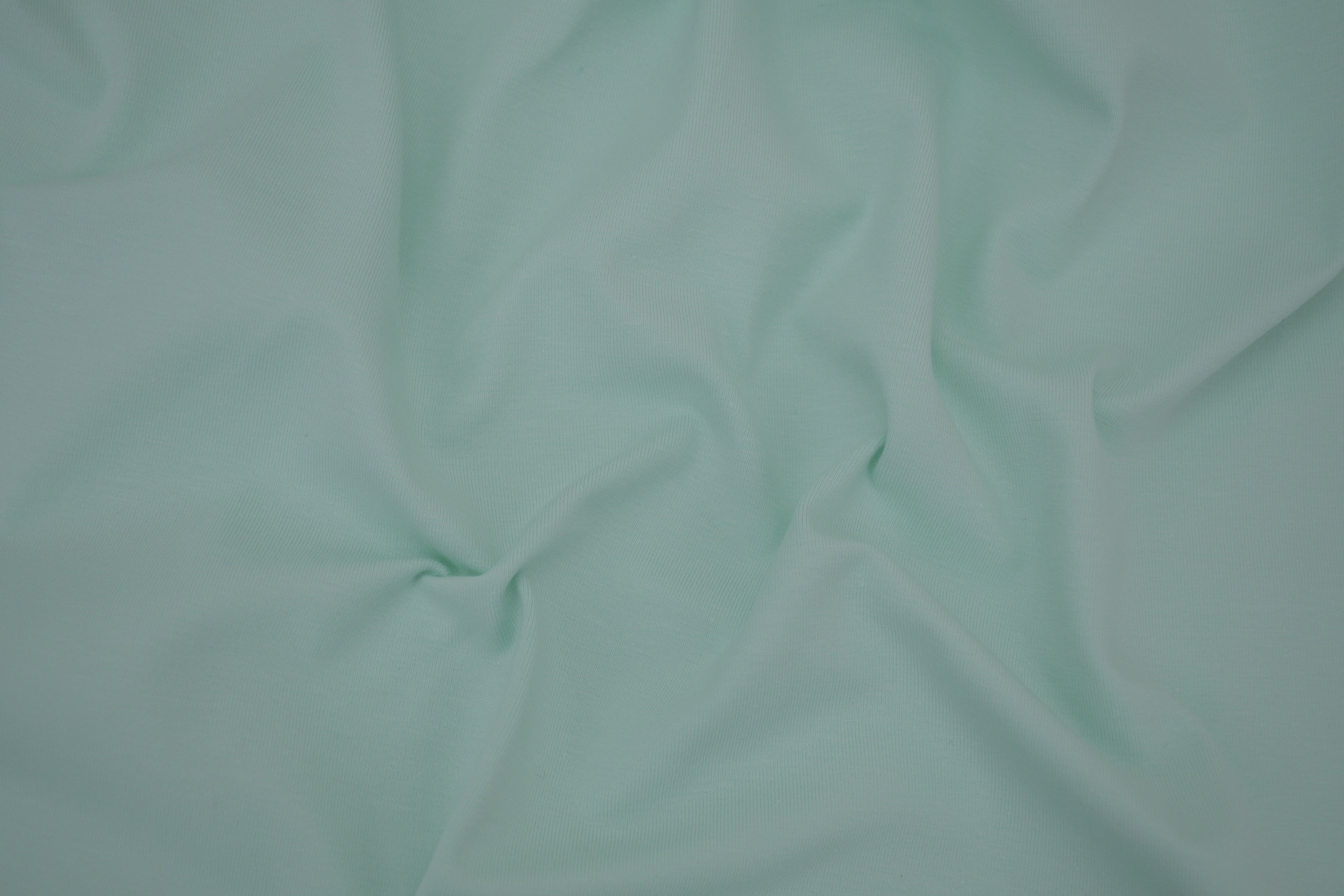 Single Jersey Knit Cotton Spandex Fabric - Aqua