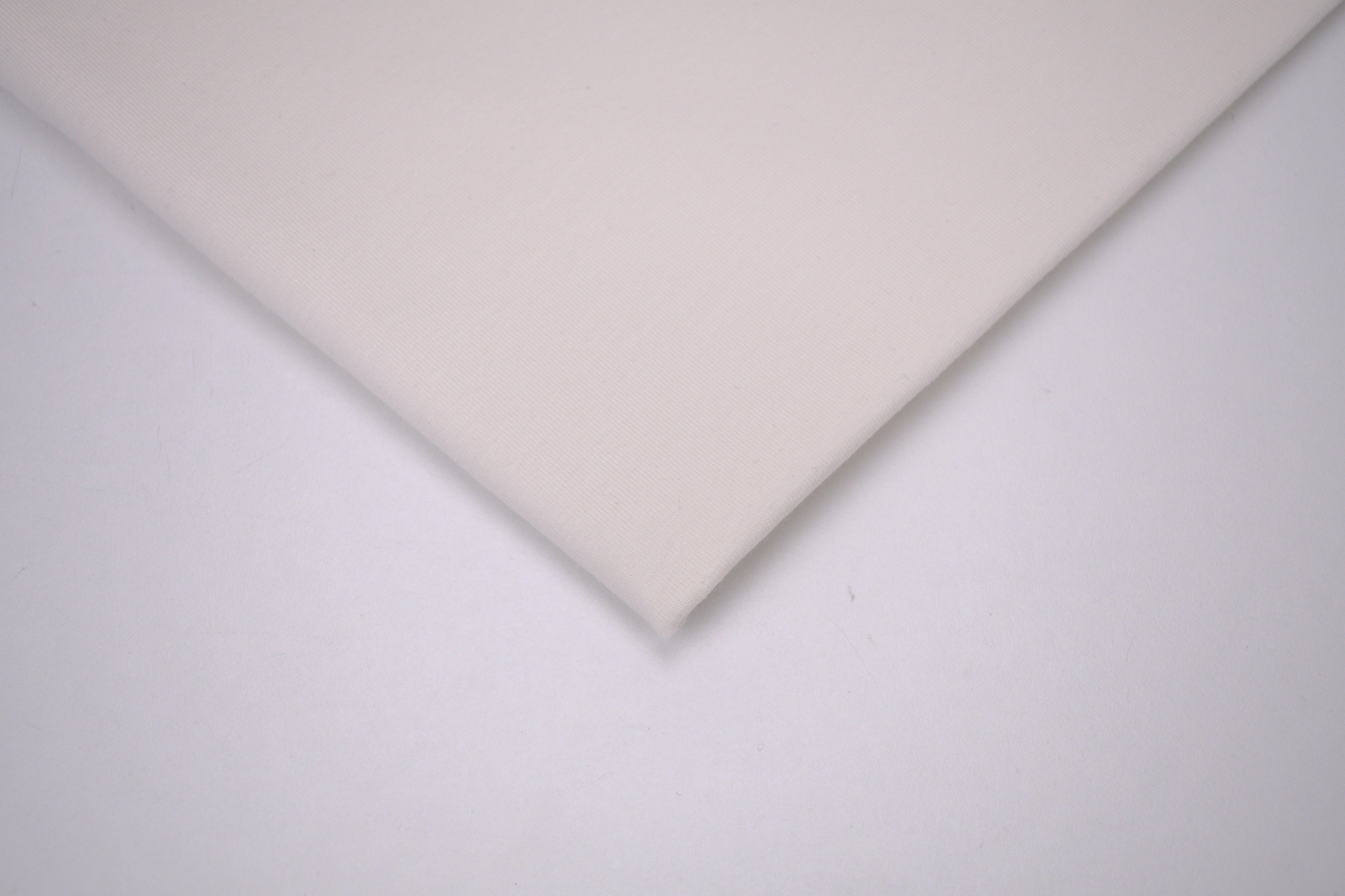 Single Jersey Knit Cotton Spandex Fabric - Natural