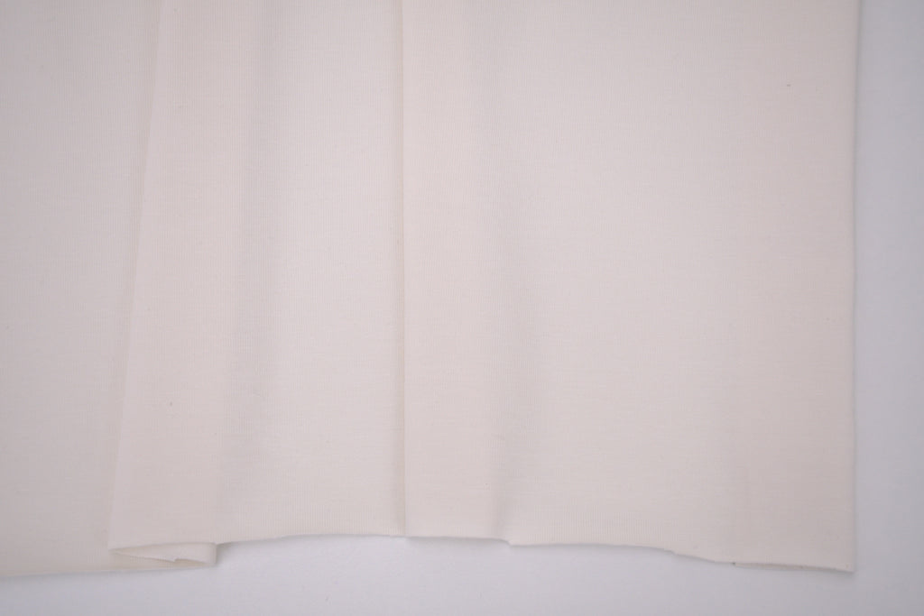 Single Jersey Knit Cotton Spandex Fabric - Natural