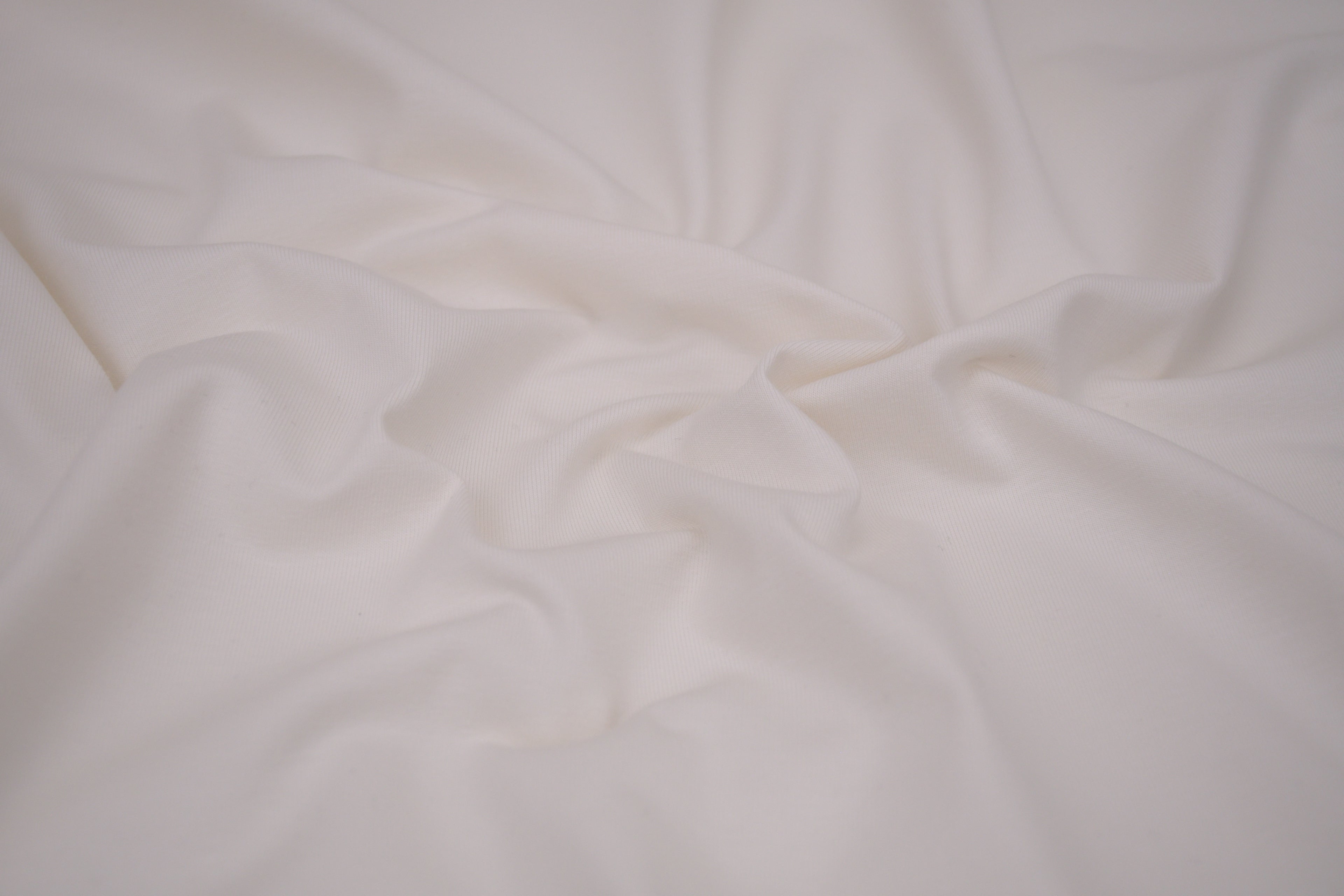Single Jersey Knit Cotton Spandex Fabric - Natural
