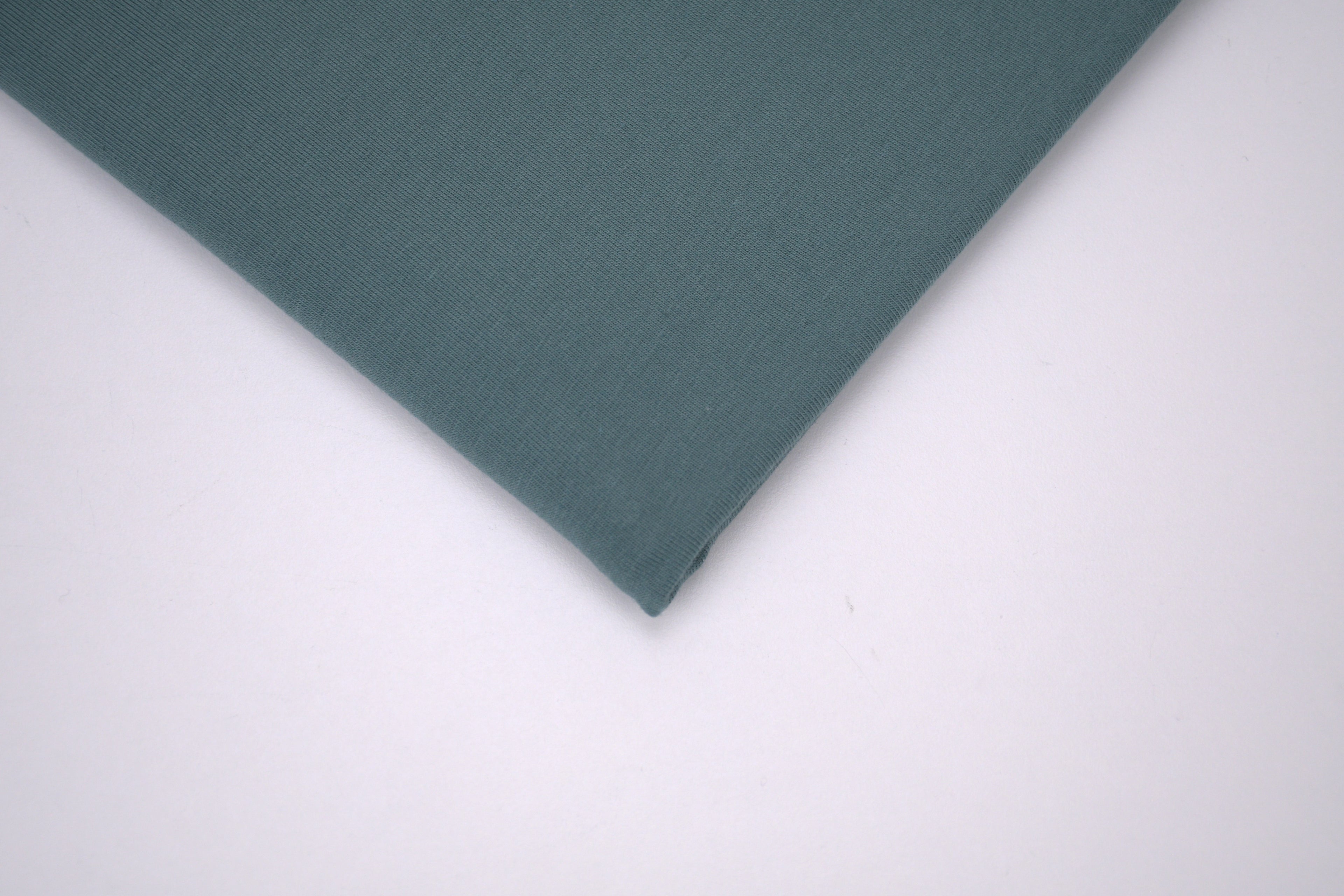 Single Jersey Knit Cotton Spandex Fabric - Soft Teal