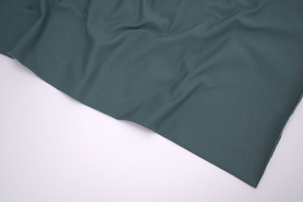 Single Jersey Knit Cotton Spandex Fabric - Soft Teal