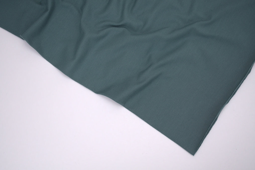 Single Jersey Knit Cotton Spandex Fabric - Soft Teal