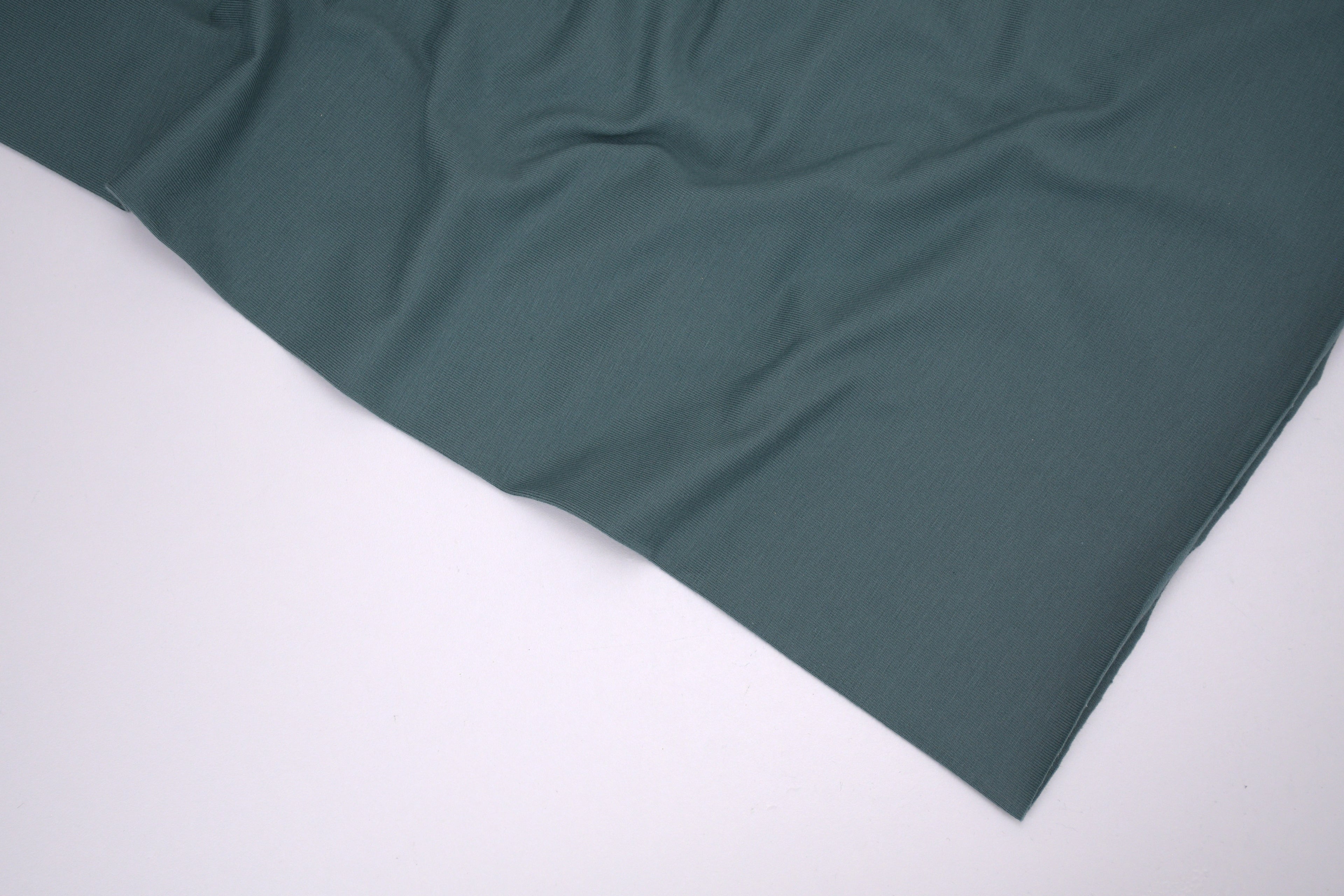 Single Jersey Knit Cotton Spandex Fabric - Soft Teal