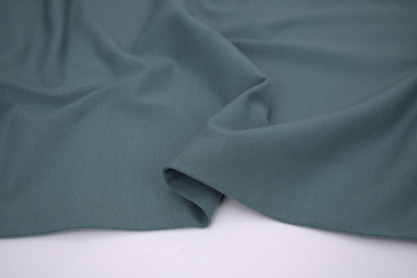 Single Jersey Knit Cotton Spandex Fabric - Soft Teal