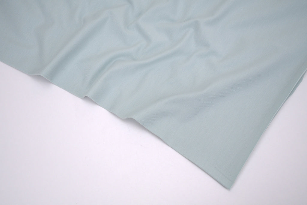 Single Jersey Knit Cotton Spandex Fabric - Sea Green