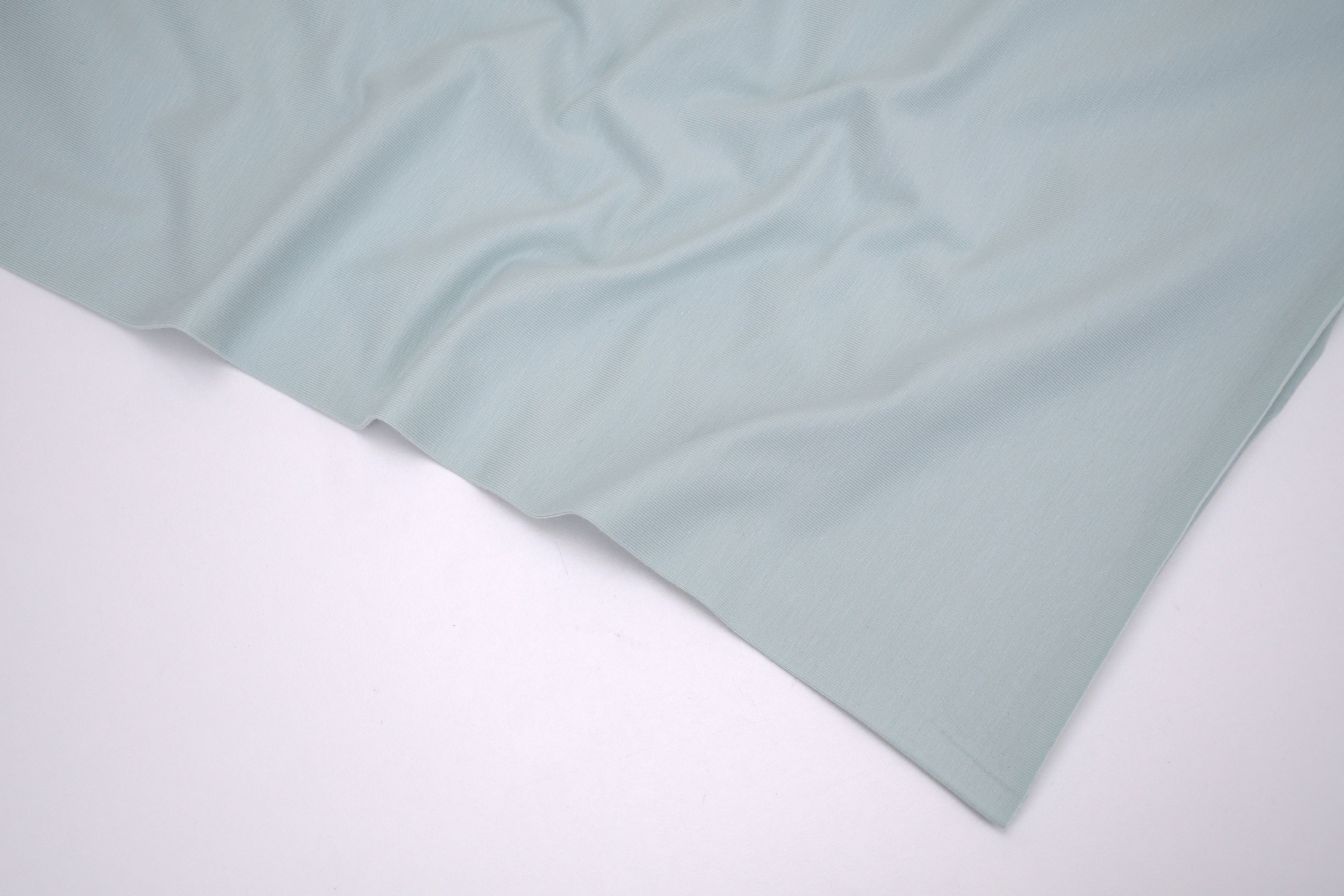 Single Jersey Knit Cotton Spandex Fabric - Sea Green