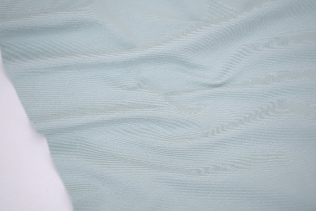 Single Jersey Knit Cotton Spandex Fabric - Sea Green