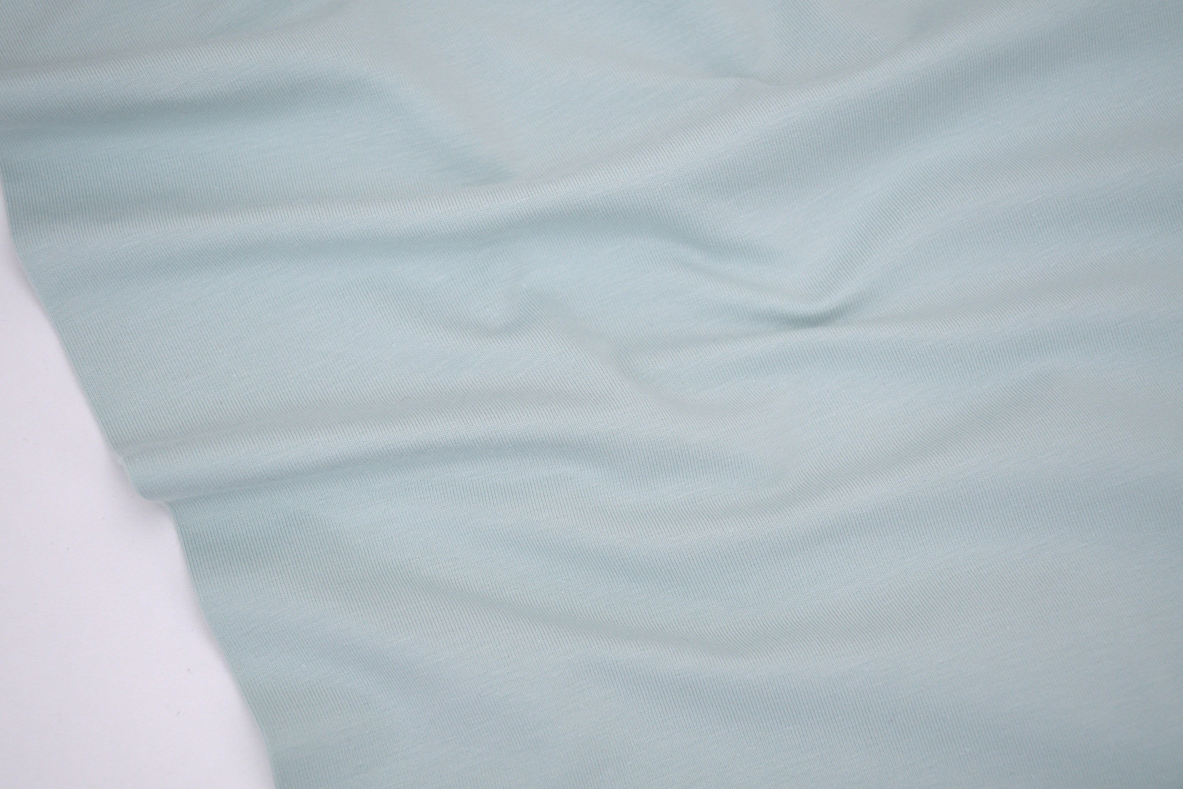 Single Jersey Knit Cotton Spandex Fabric - Sea Green