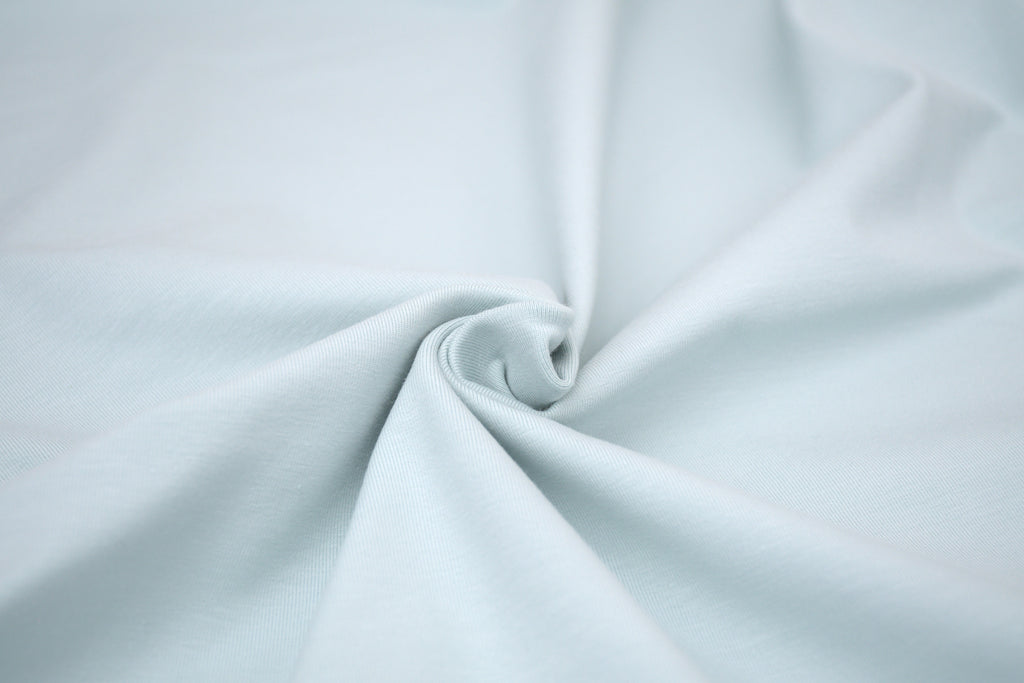 Single Jersey Knit Cotton Spandex Fabric - Sea Green