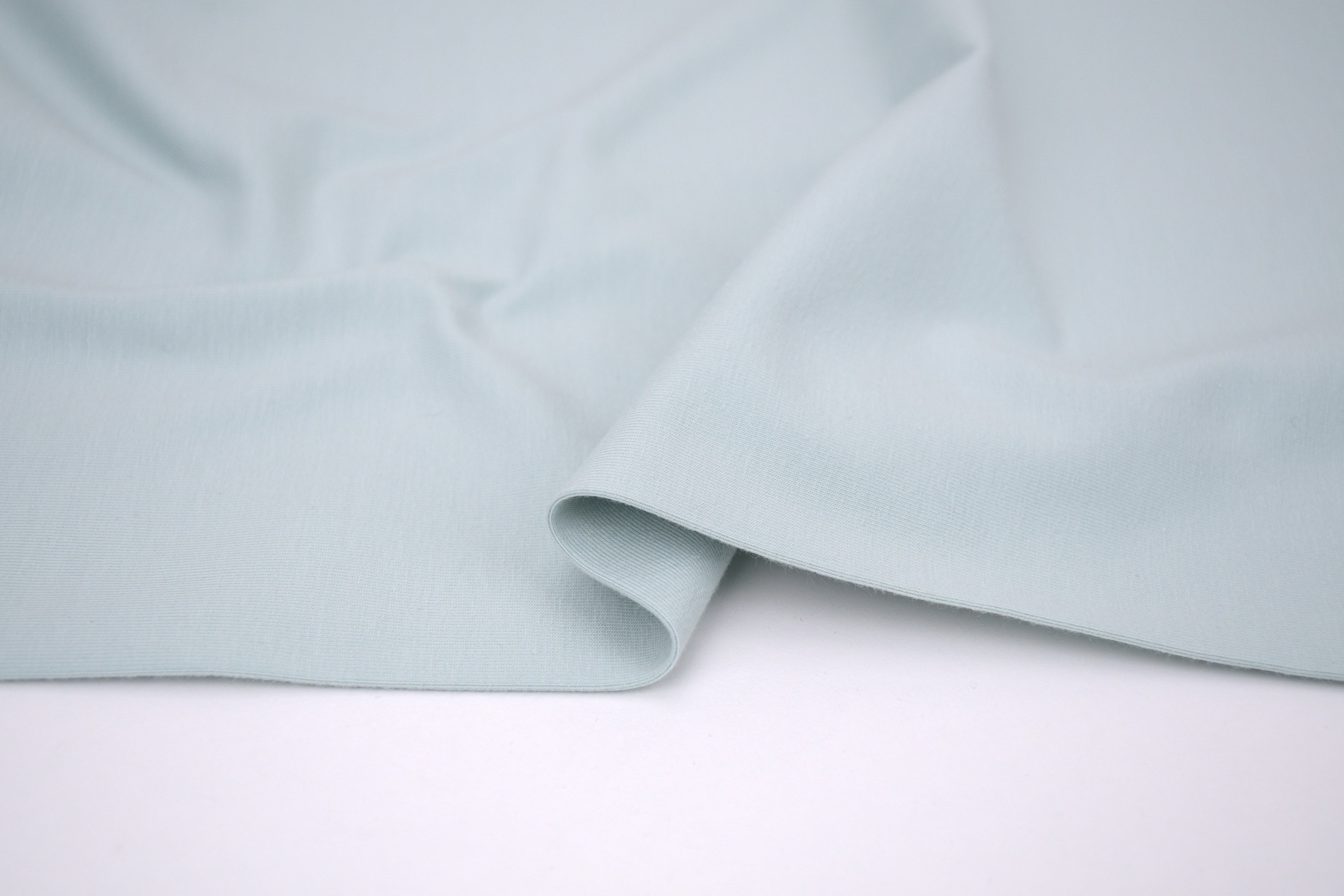 Single Jersey Knit Cotton Spandex Fabric - Sea Green