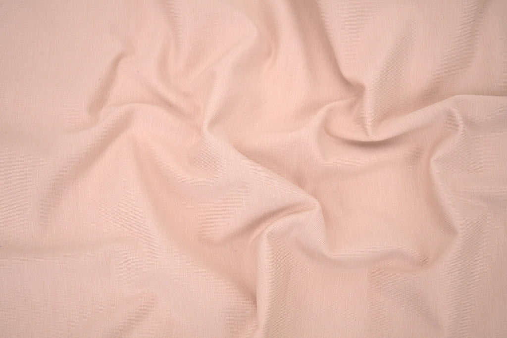 Single Jersey Knit Cotton Spandex Fabric - Almond