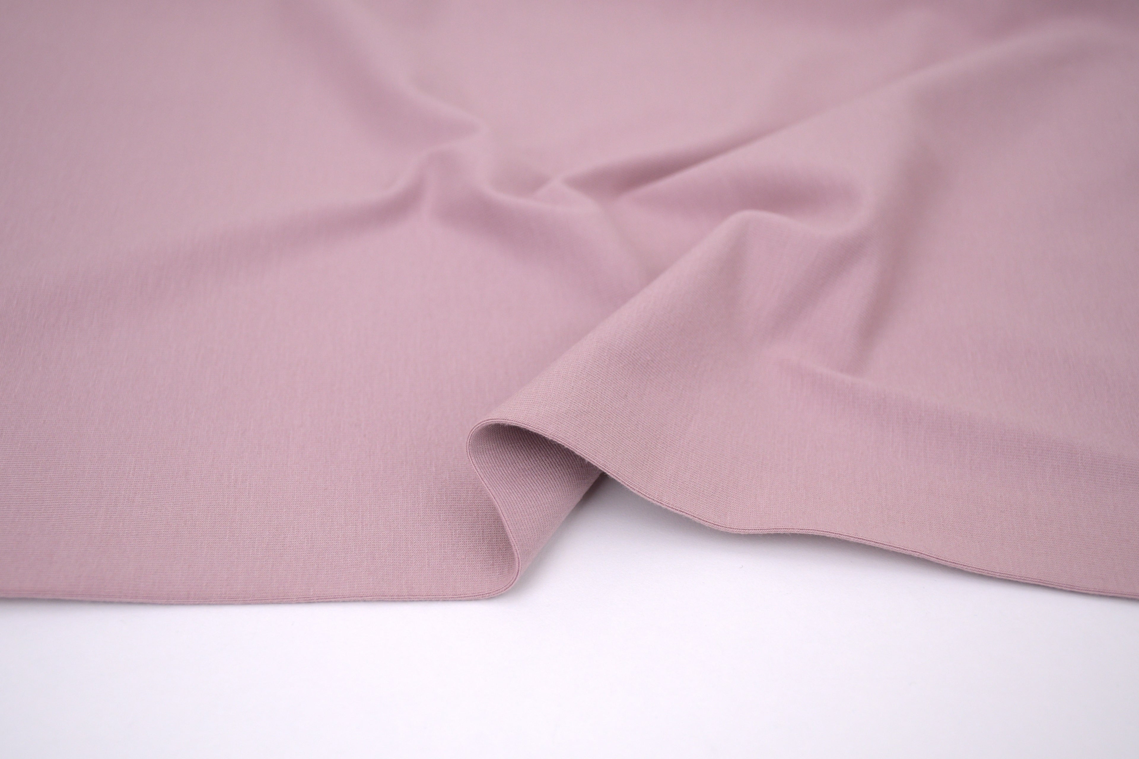 Single Jersey Knit Cotton Spandex Fabric - Dust Pink