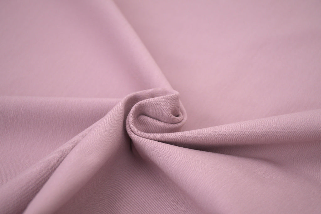 Single Jersey Knit Cotton Spandex Fabric - Dust Pink