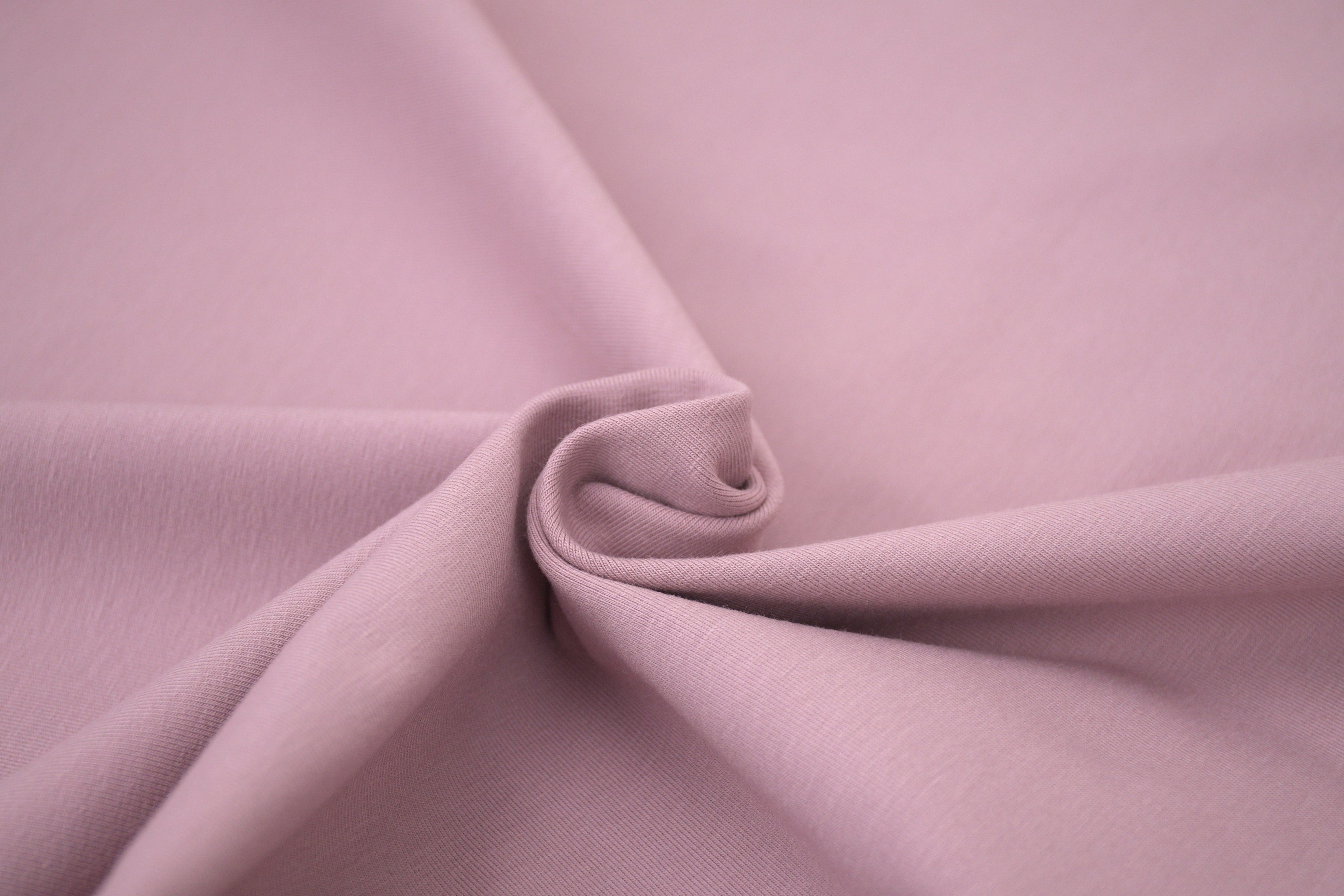 Single Jersey Knit Cotton Spandex Fabric - Dust Pink