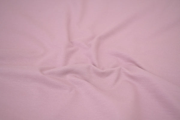 Single Jersey Knit Cotton Spandex Fabric - Dust Pink