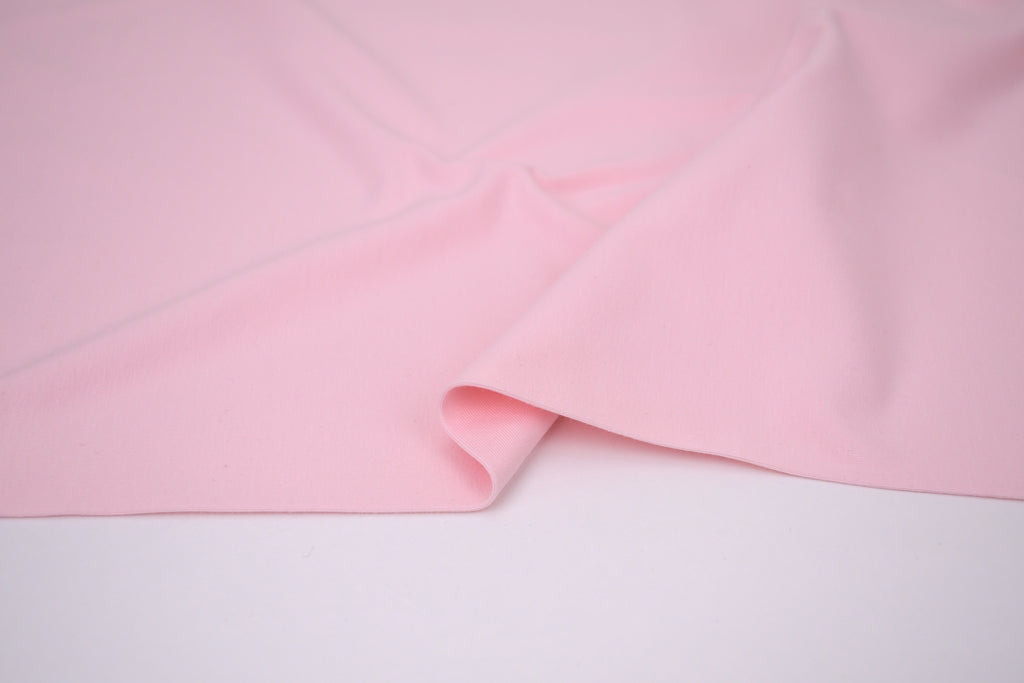 Single Jersey Knit Cotton Spandex Fabric - Baby Pink