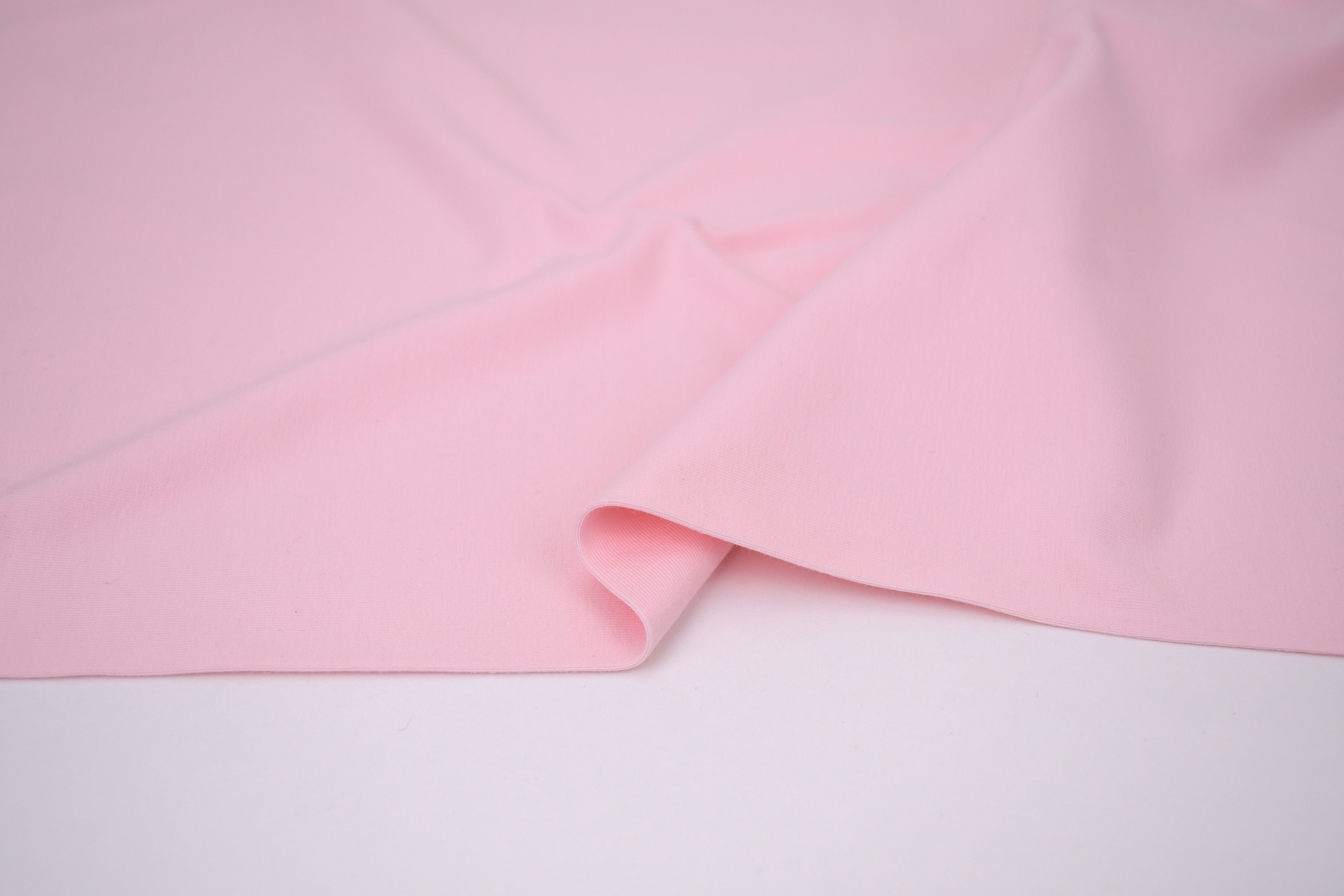 Single Jersey Knit Cotton Spandex Fabric - Baby Pink