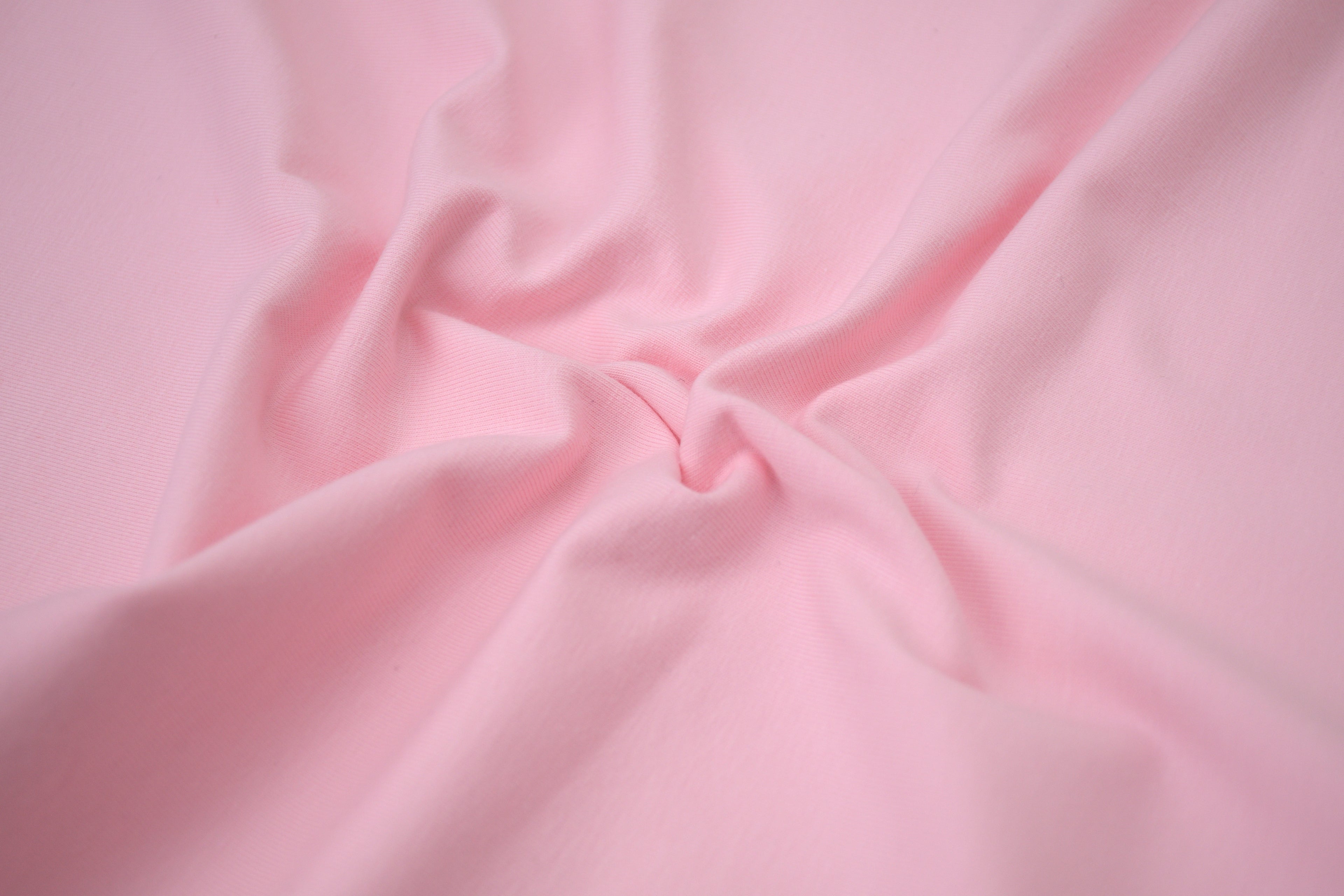 Single Jersey Knit Cotton Spandex Fabric - Baby Pink