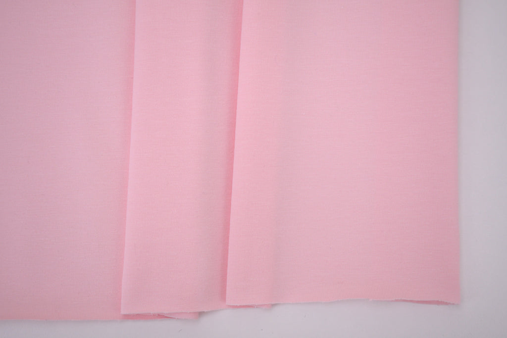Single Jersey Knit Cotton Spandex Fabric - Baby Pink