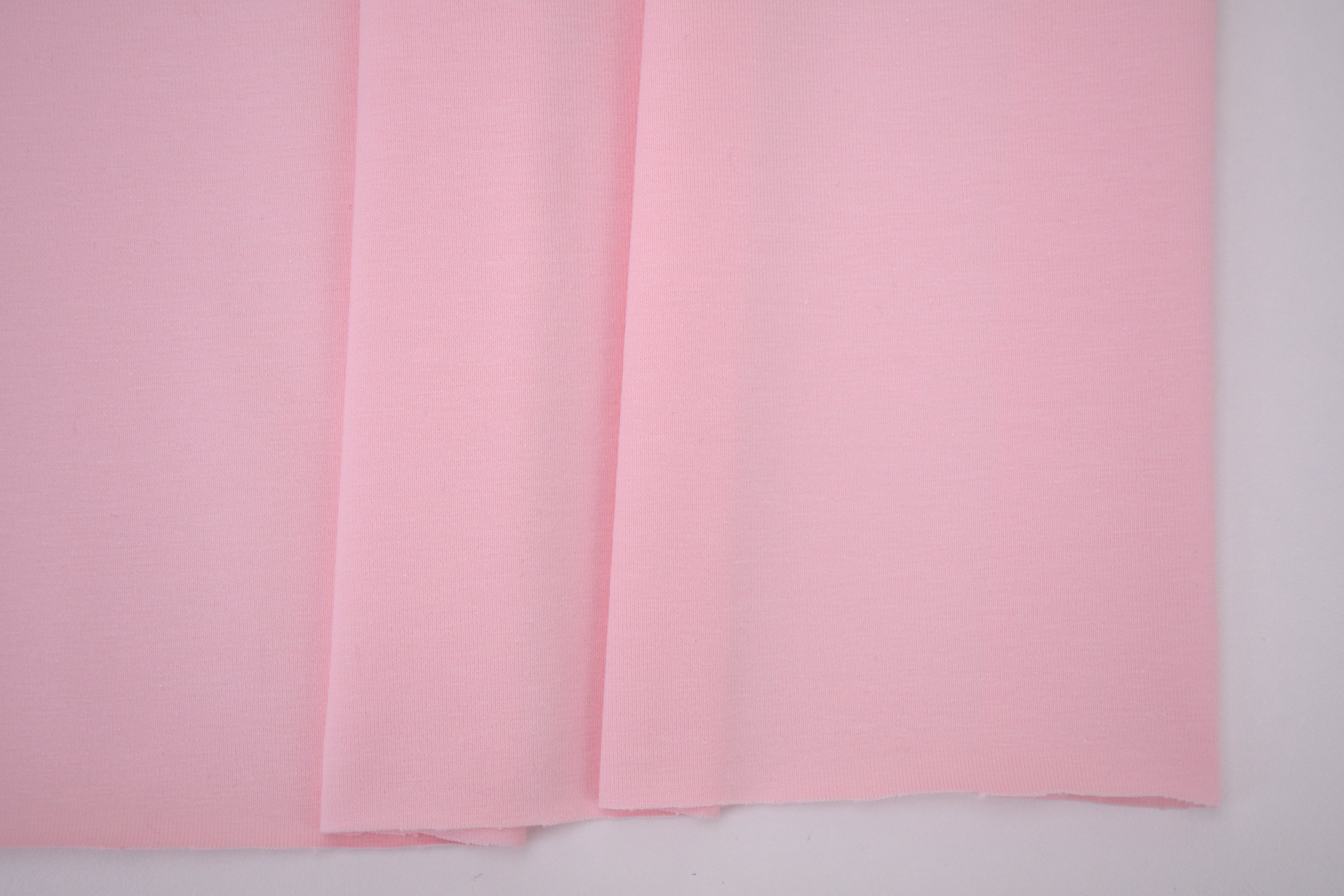 Single Jersey Knit Cotton Spandex Fabric - Baby Pink