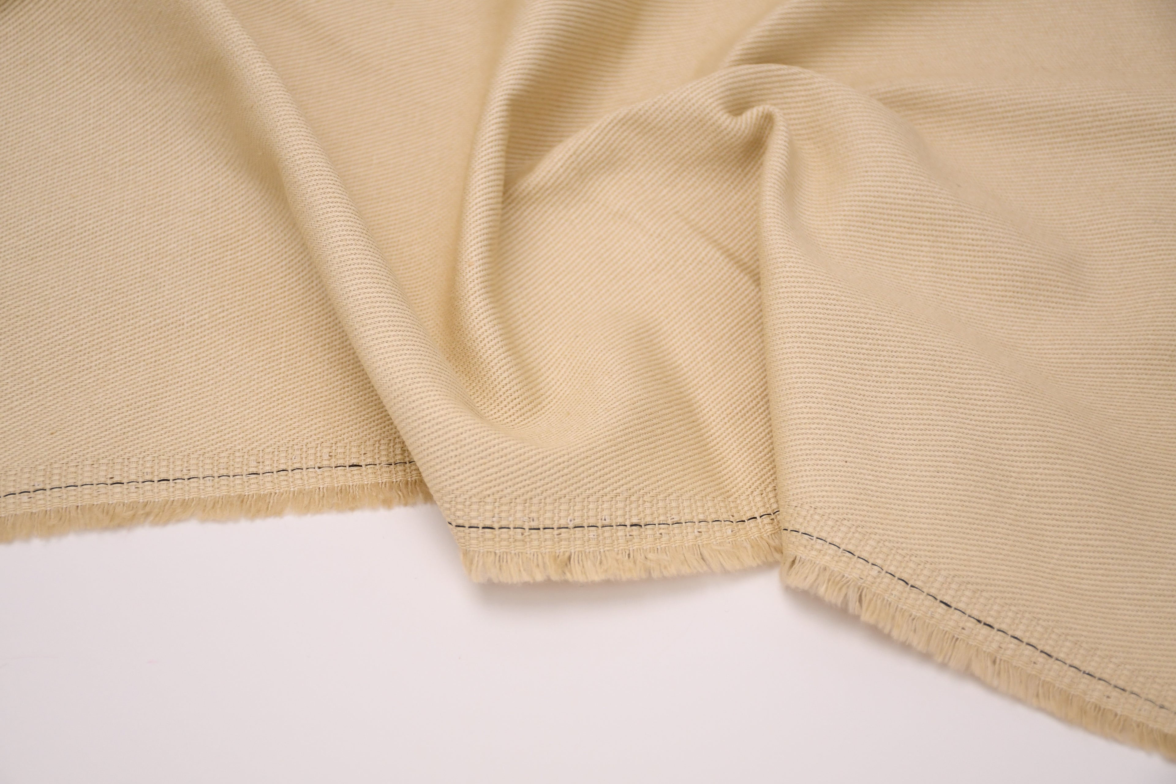 100% Cotton Bull Denim Fabric - Tan