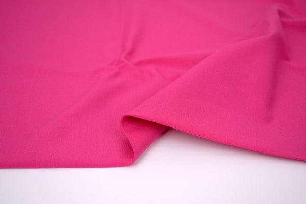 Single Jersey Knit Cotton Spandex Fabric - Electric Pink