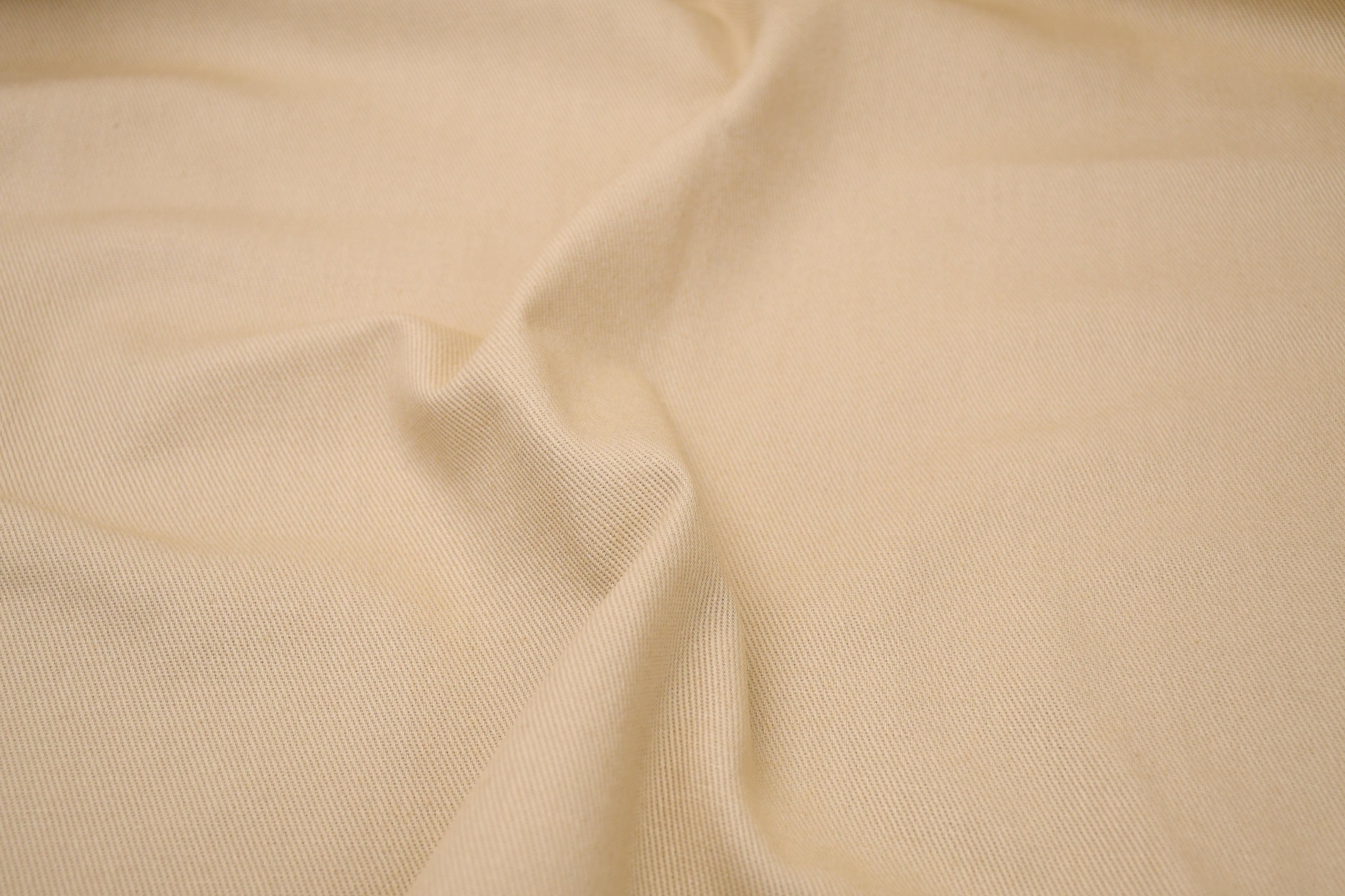 100% Cotton Bull Denim Fabric - Tan