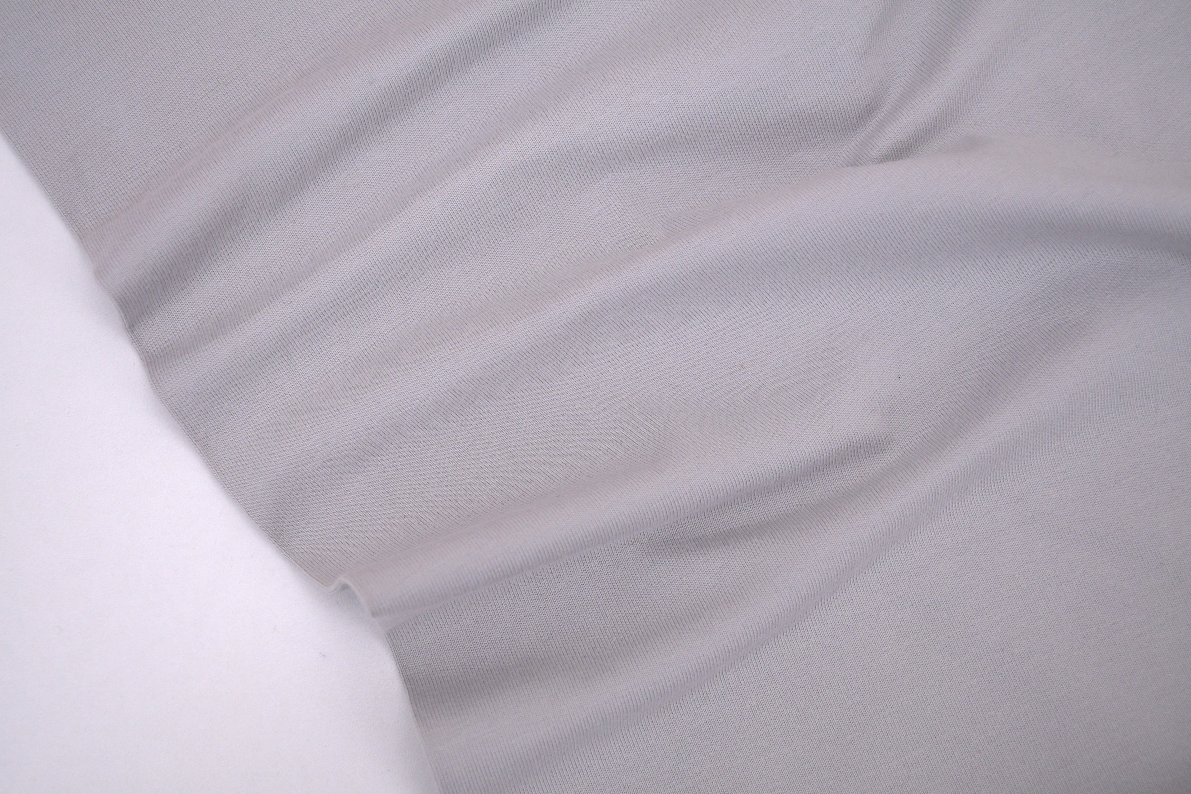 Single Jersey Knit Cotton Spandex Fabric - Grey
