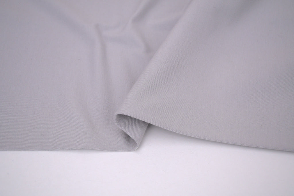 Single Jersey Knit Cotton Spandex Fabric - Grey
