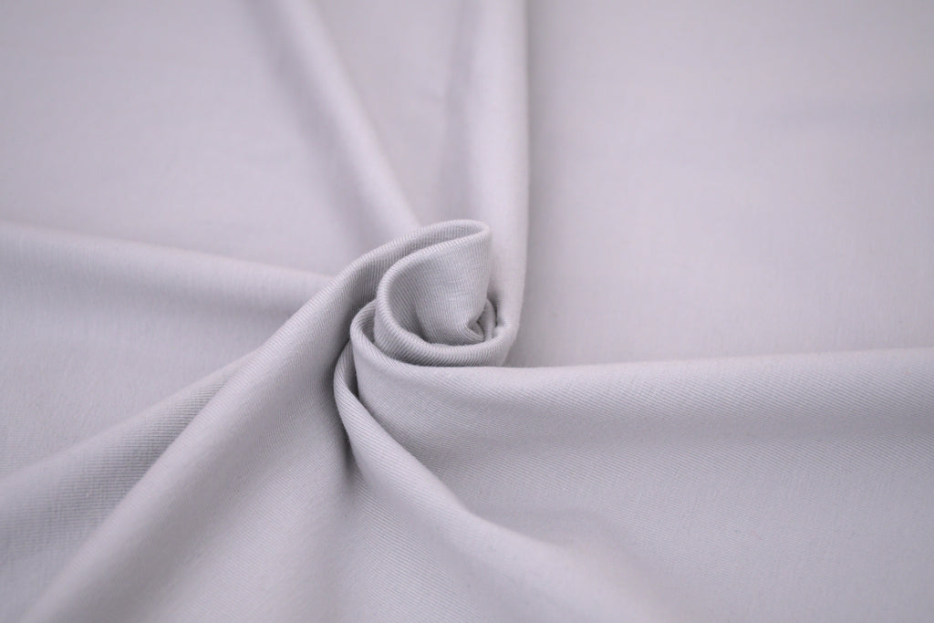 Single Jersey Knit Cotton Spandex Fabric - Grey