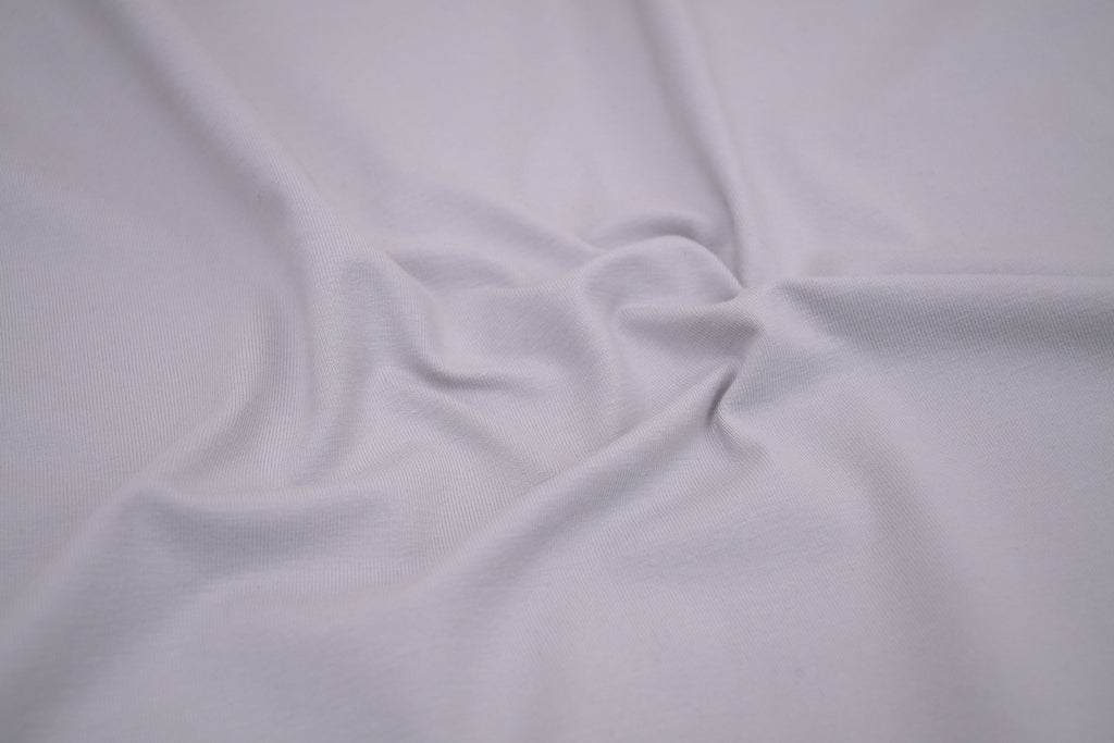 Single Jersey Knit Cotton Spandex Fabric - Grey
