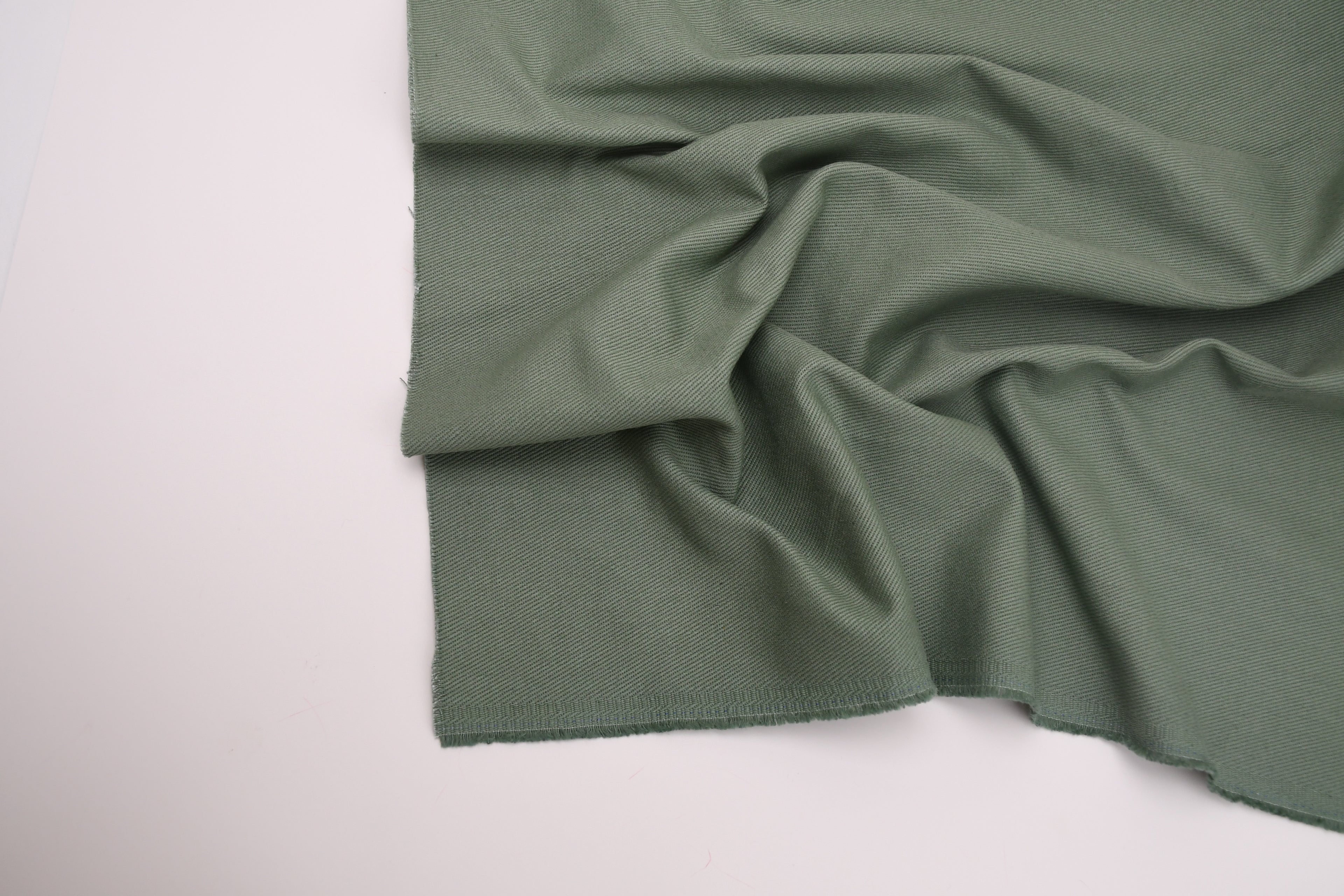 100% Cotton Bull Denim Fabric - Dusty Mint