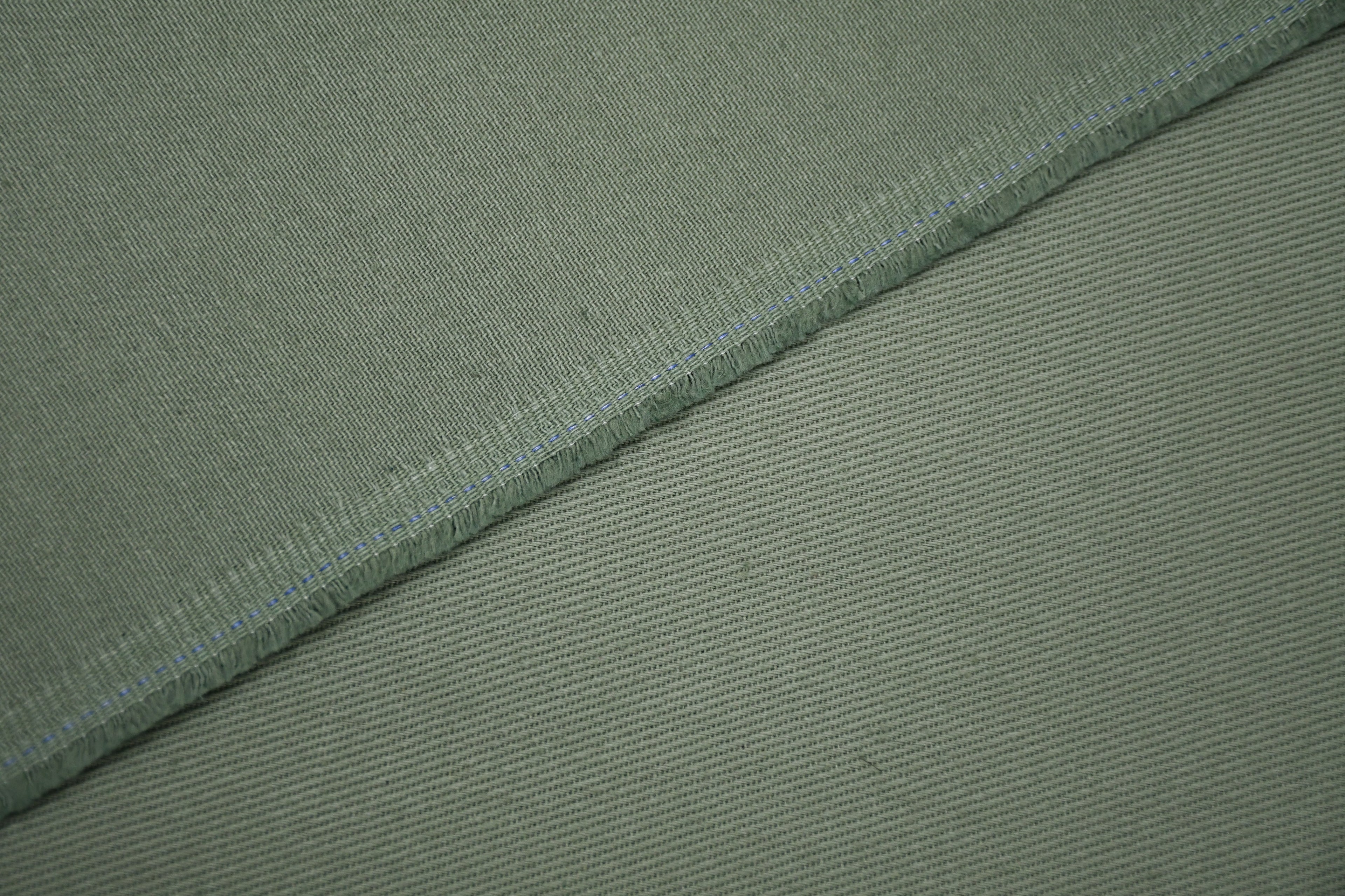 100% Cotton Bull Denim Fabric - Dusty Mint