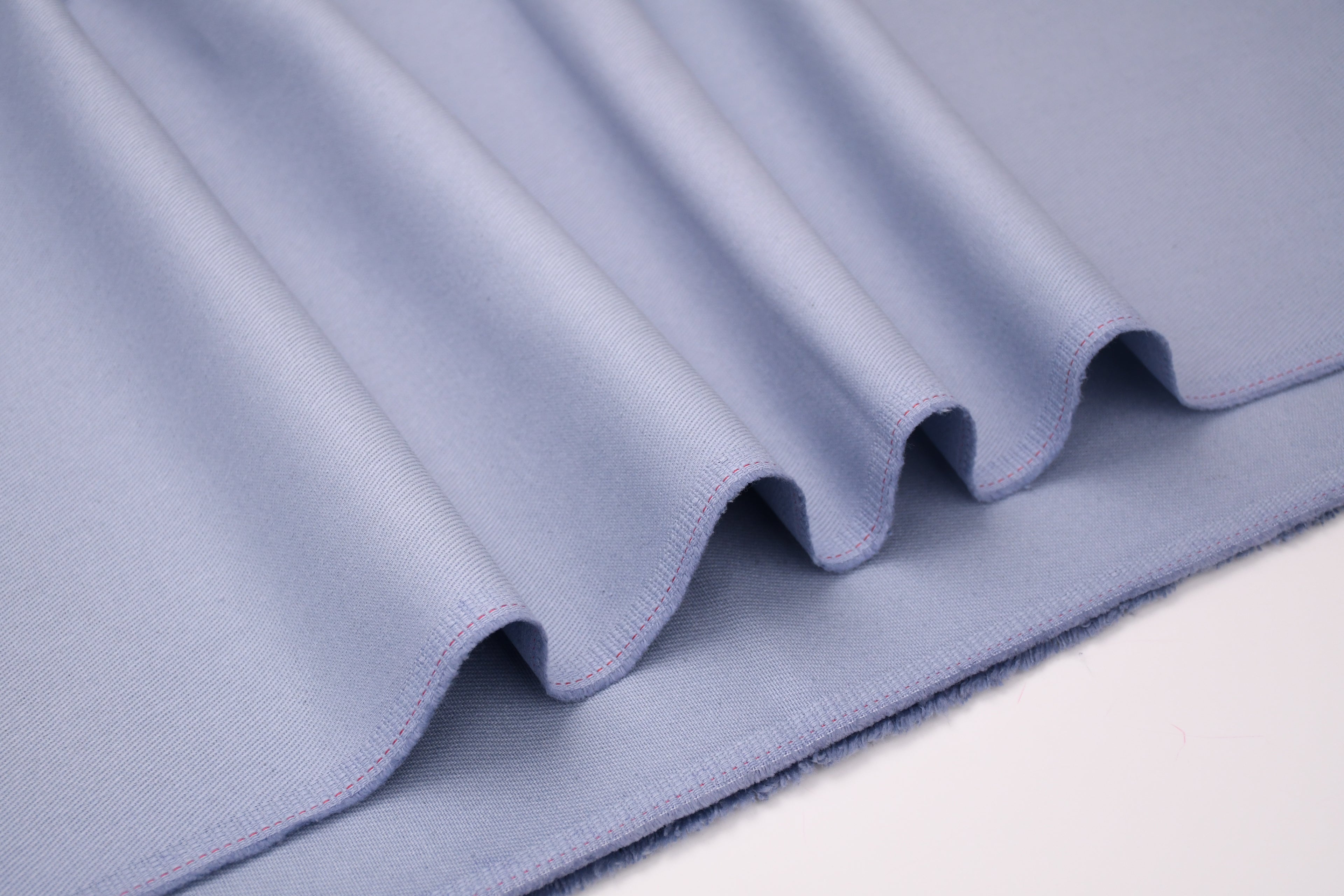 100% Cotton Bull Denim Fabric - Ice Blue