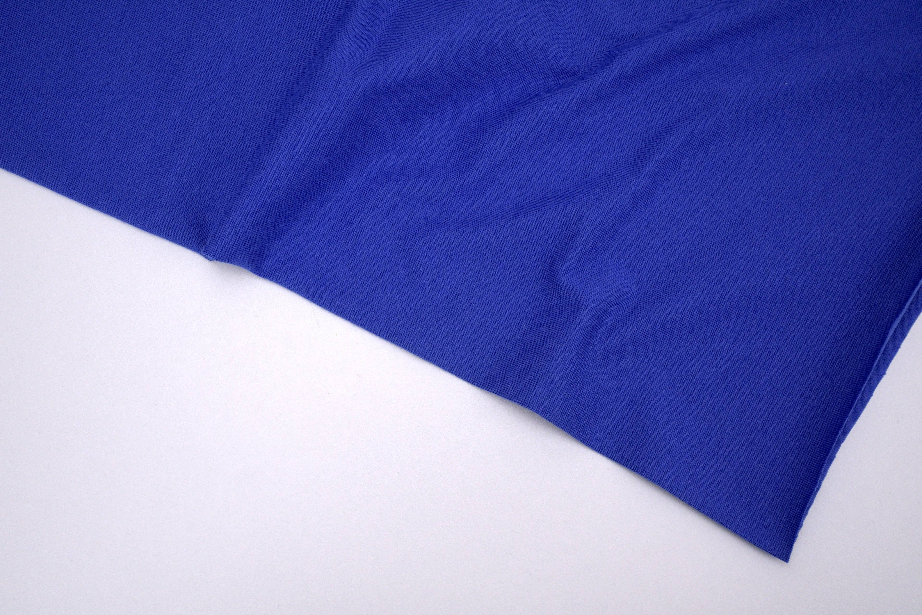 Single Jersey Knit Cotton Spandex Fabric - Royal