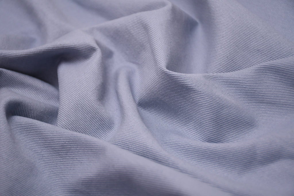 100% Cotton Bull Denim Fabric - Ice Blue