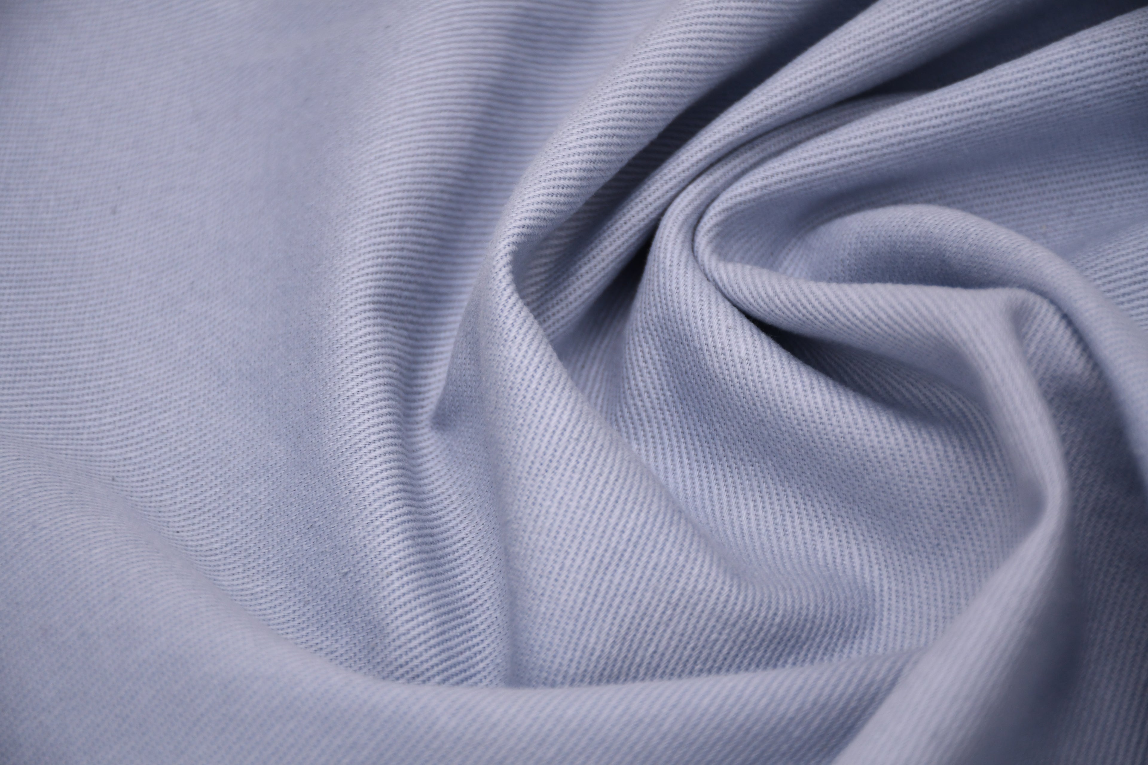 100% Cotton Bull Denim Fabric - Ice Blue