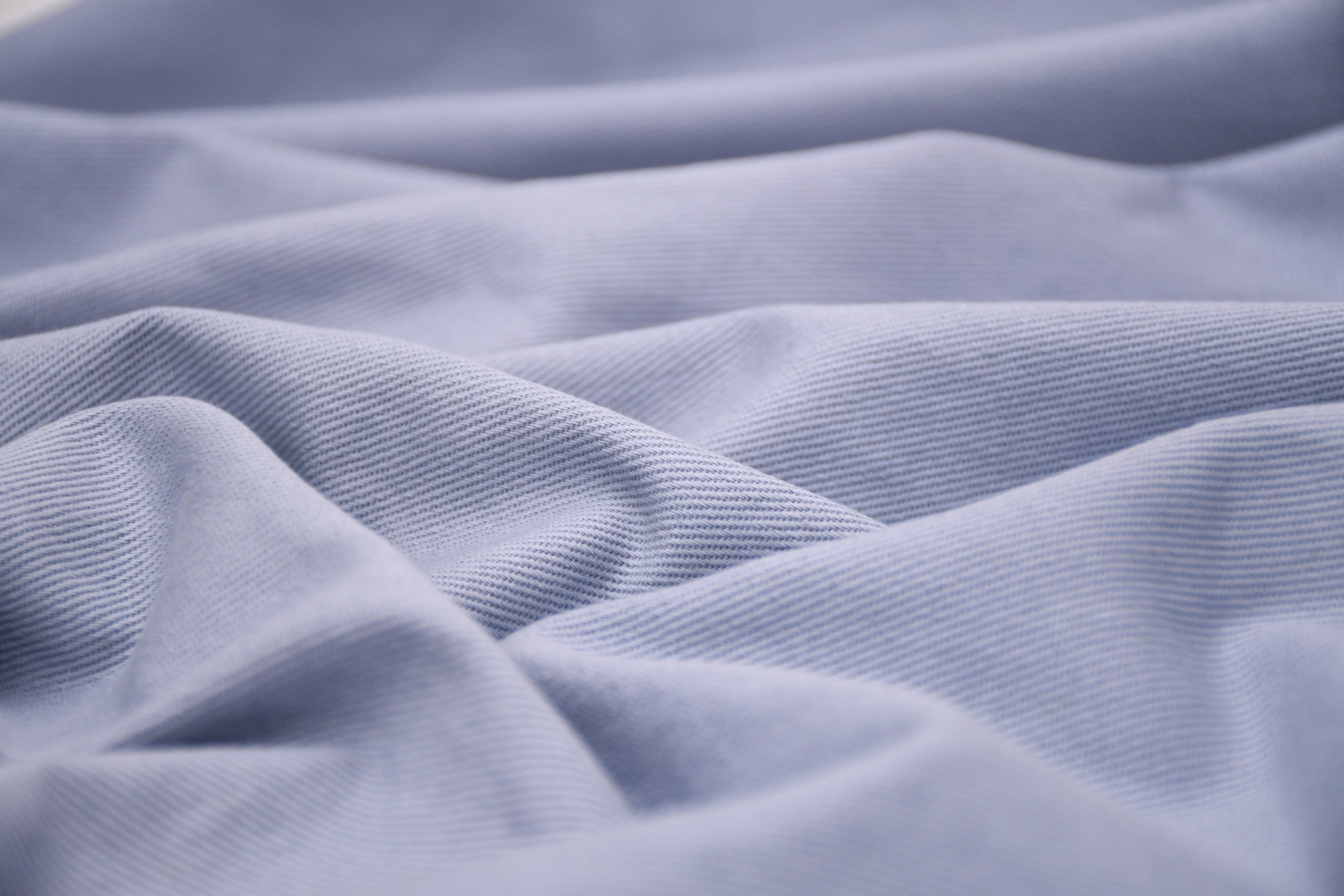 100% Cotton Bull Denim Fabric - Ice Blue