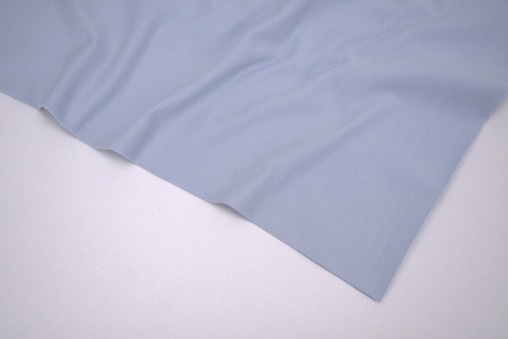 Single Jersey Knit Cotton Spandex Fabric - Cloud Blue
